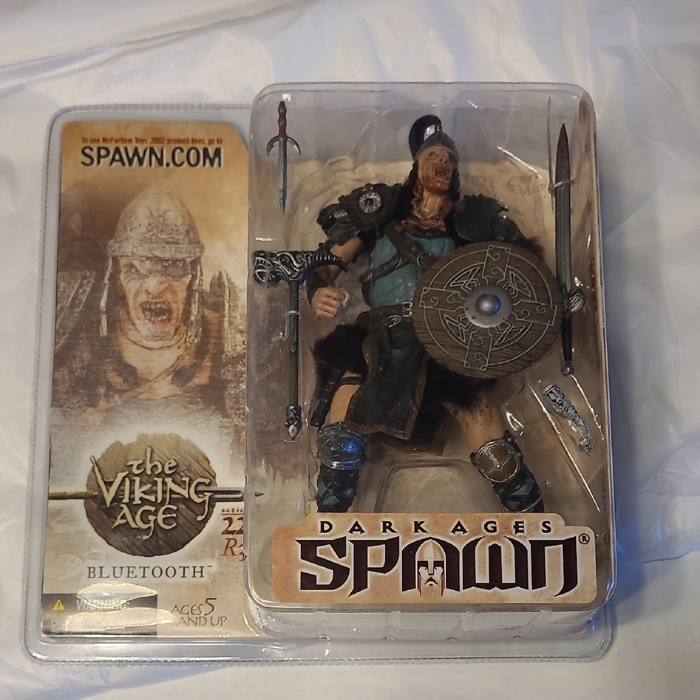 Bluetooth Dark Ages Spawn Viking Ages Series 22 R3 McFarlane Toys 2002 New NIB